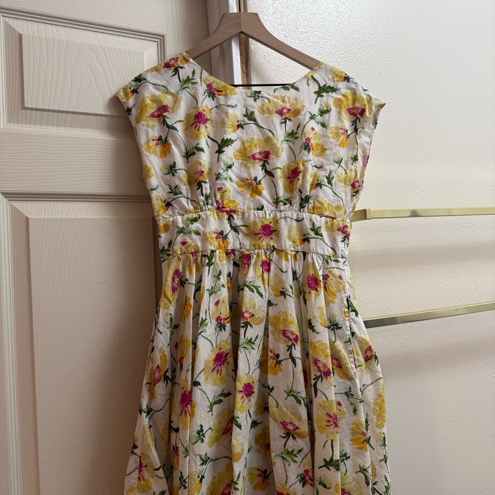 Anthropologie Floral Dress - Yellow and Pink